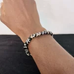 Brown & Beige Handmade Kenyan Bead African Bracelet - Image 2