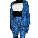 Two Piece African Print Women, Cardigan, & Short Set￼ - Image 3
