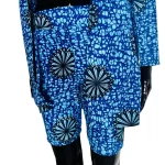 Two Piece African Print Women, Cardigan, & Short Set￼ - Image 4