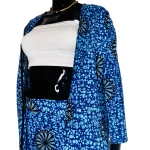 Two Piece African Print Women, Cardigan, & Short Set￼ - Image 5