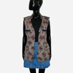 African Print Multicolored Vintage Style Vest