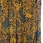(One Size) Brown Abstract Print Women Flowing Long Skirt - Image 5